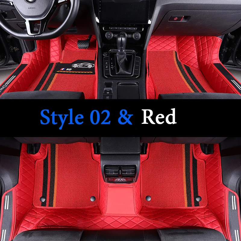 Red Brand New Car Floor Mats Leathe For Audi A1 A3 A4 A6la7 A8 Avant S3