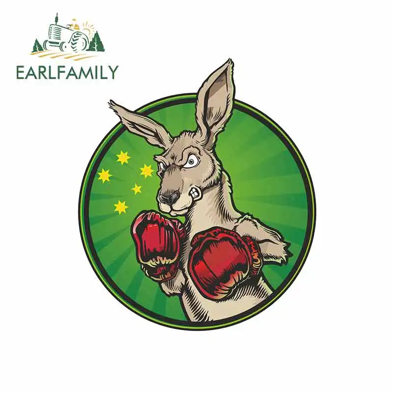 

EARLFAMILY 13cm x 11.4cm for Kangaroo Australia Funny Car Stickers Vinyl Waterproof RV VAN Car Accessories JDM Anime Sign Logo