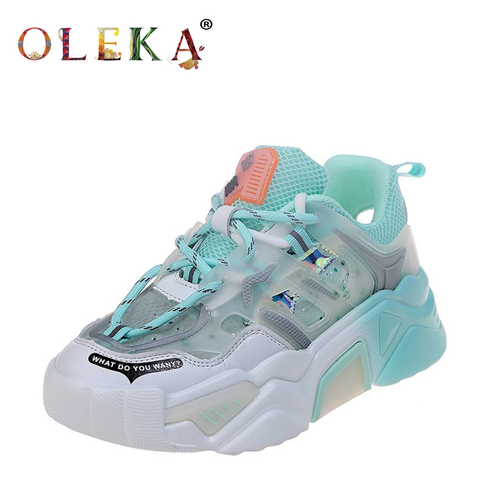 

OLEKA Platform Women Sneakers Light Casual Sneakers Women 2020 Sweet Style Spring/autumn Round Toe AS352