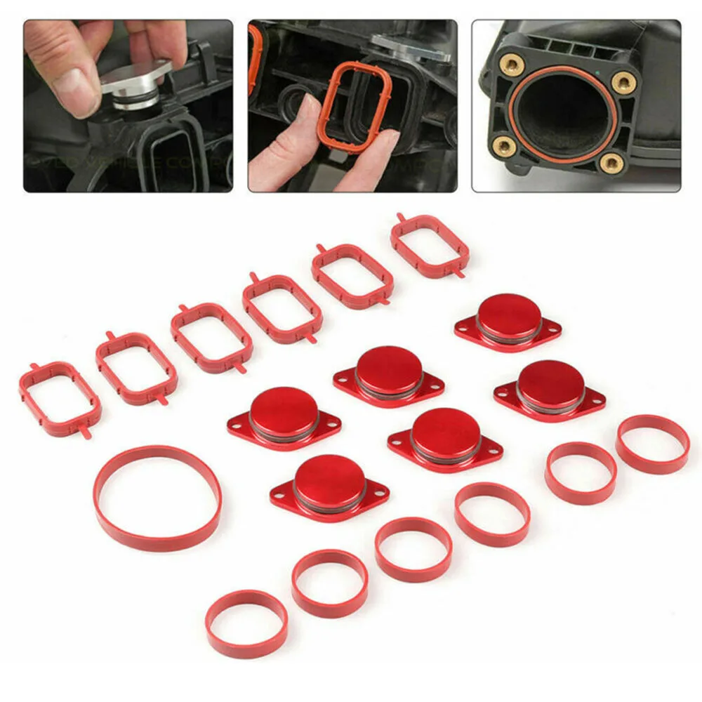 

6 X 33mm For BMW E60 E65 E90 SWIRL BLANKS FLAPS Repair Delete Kit Intake Gasket