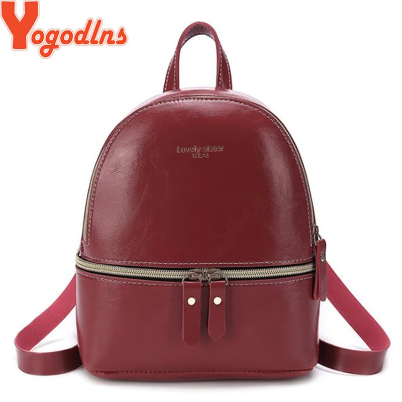 

Yogodlns New Designer Fashion Women Backpack Mini Soft Touch Multi-Function Small Rucksack Female Ladies Shoulder Bag Girl Purse
