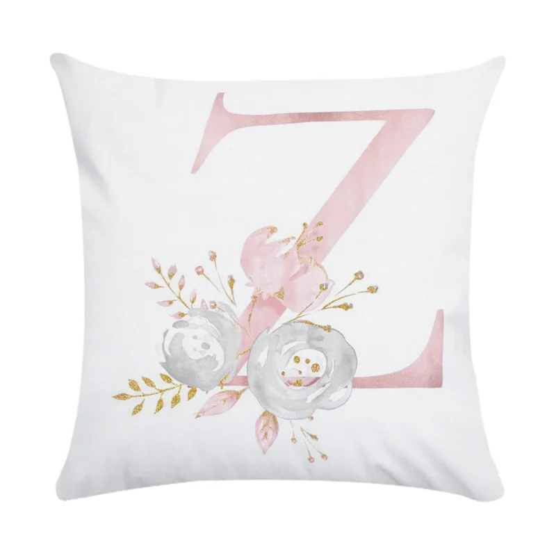style 26 45x45 см чехол для подушки с цветочным принтом и алфавитом для детской комнаты, подушка с буквенным принтом, новая подушка с буквенным принтом и английским алфавитом - Цвет: style 26