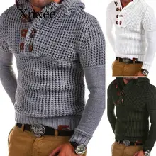 Wool Sweater Men Sweaters Pullover Long Sleeve Half-Zipper Sweater Jumper Knitwear Winter Cashmere For Mens Outerwears Cool