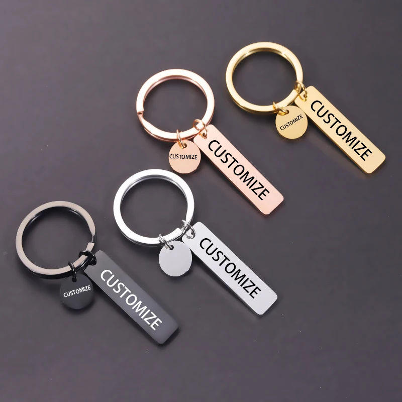 

Fnixtar 20 шт./лот индивидуальный лазерный именной логотип из нержавеющей стали брелок для самостоятельного изготовления Мужские Женские Автомобильные украшения подарки