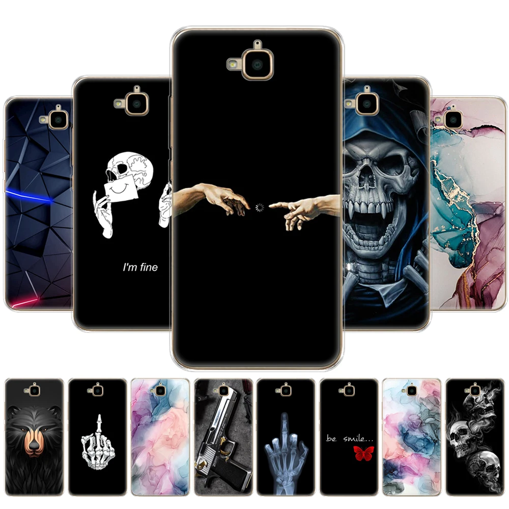Чехол для Huawei Honor 4C Pro чехол мягкий силиконовый чехол-накладка Y6 2015 Прозрачный