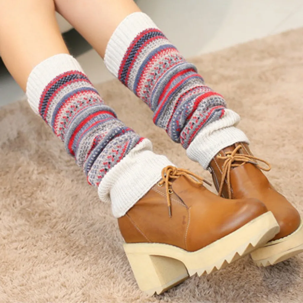 Женские носки, calcetines, для девушек, женщин, до бедра, выше колена, Длинные однотонные чулки, теплые skarpetki