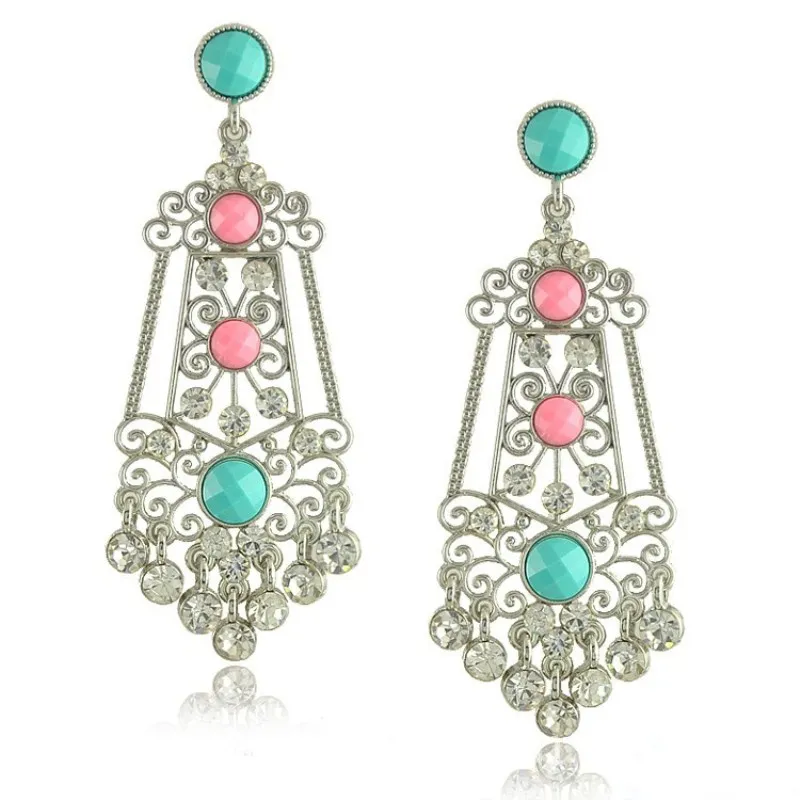 MS Betti Роскошные серьги chandier с кристаллом из Swarovski серебряные цвета для свадьбы ювелирные украшения для женщин Подарки