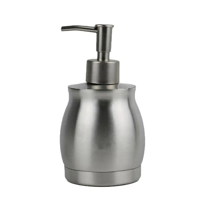

400ML Stainless Steel Liquid Soap Dispenser Manual Soap Container Stainless Steel Lotion Bottle