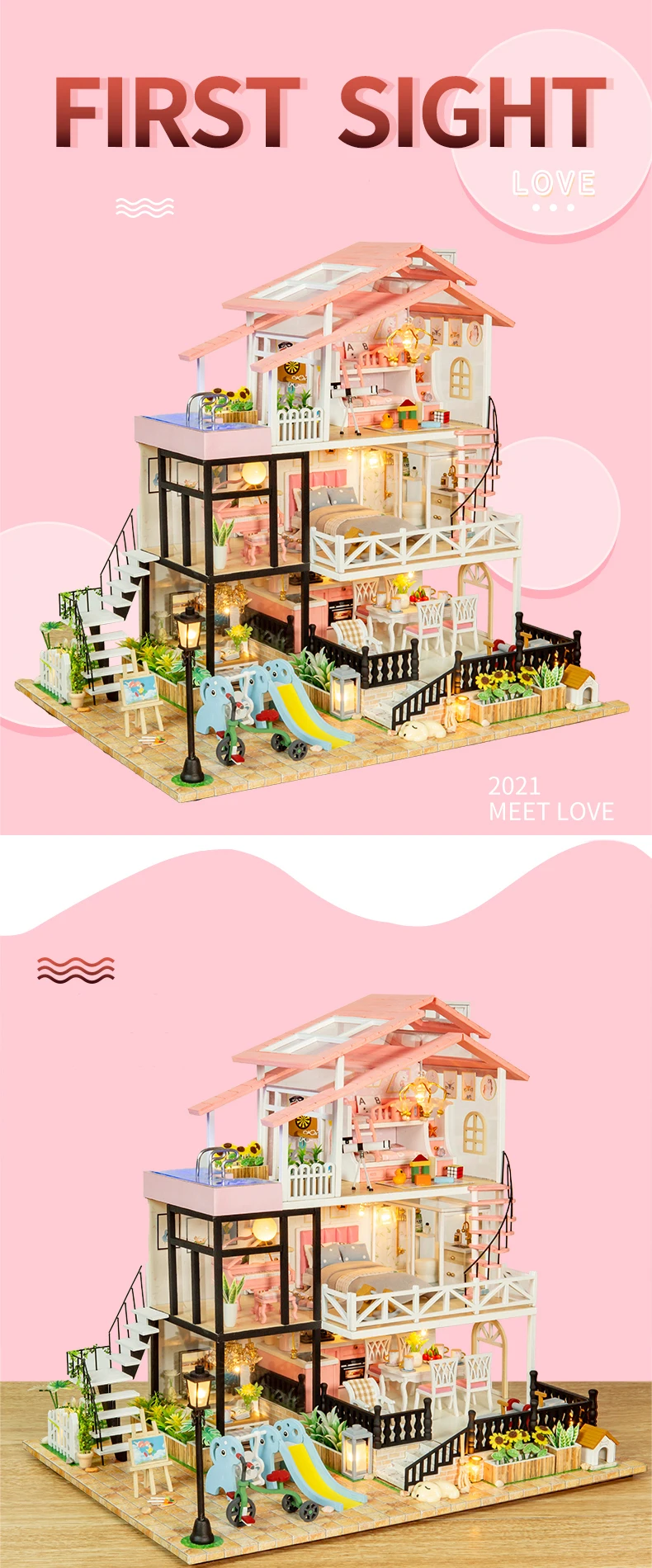 First Sight Love Villa DIY Miniature House Kit