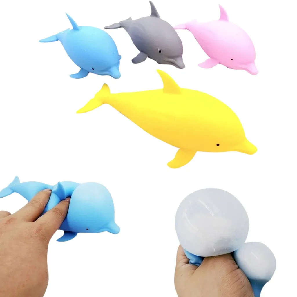 Новинка декомпрессия Дельфин снимает стресс вентиляционное отверстие игрушка для розыгрышей сжимаемые игрушки мягкая резиновая ванная комната W1121