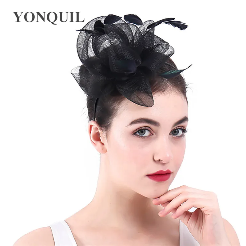 Fascinators Hats Nylon Crinoline Hair Accessories for Wedding Church