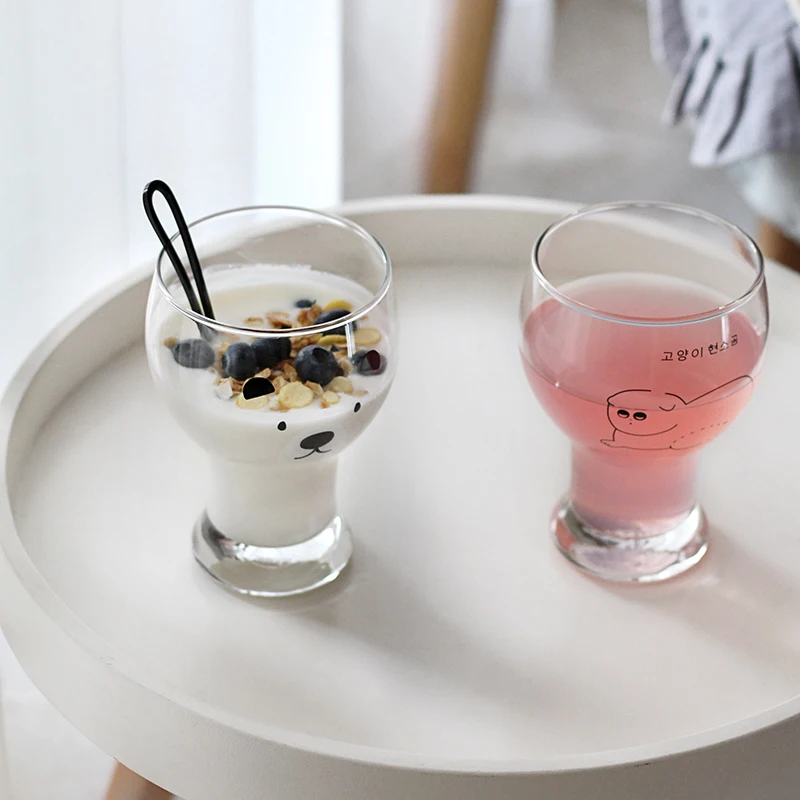 Cute Korean Style Glass Cup