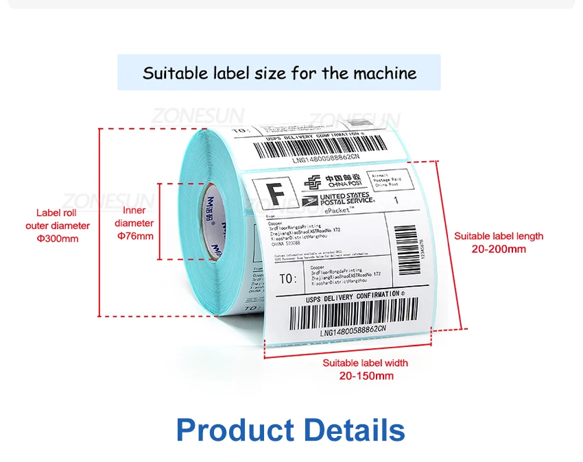 ZONESUN ZS-TB831B Máquina automática de etiquetagem plana de alta precisão para etiqueta transparente normal