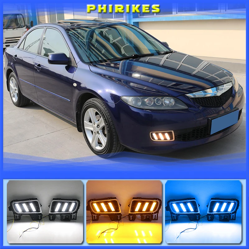 

Автомобильная фара на бампер для Mazda 6 Mazda6, 2006-2009 лет, дневсветильник, автомобильные аксессуары, светодиодные фары ДХО для Mazda6, противотуманные фары