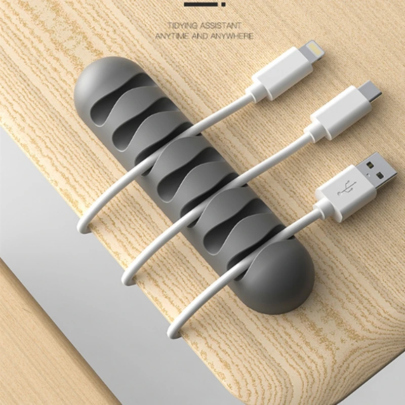 

2PCS 7 Clips CBS Cable Winder Earphone Cable Organizer Wire Storage Silicon Charger Cable Holder Clips for USB Cable,Earphone