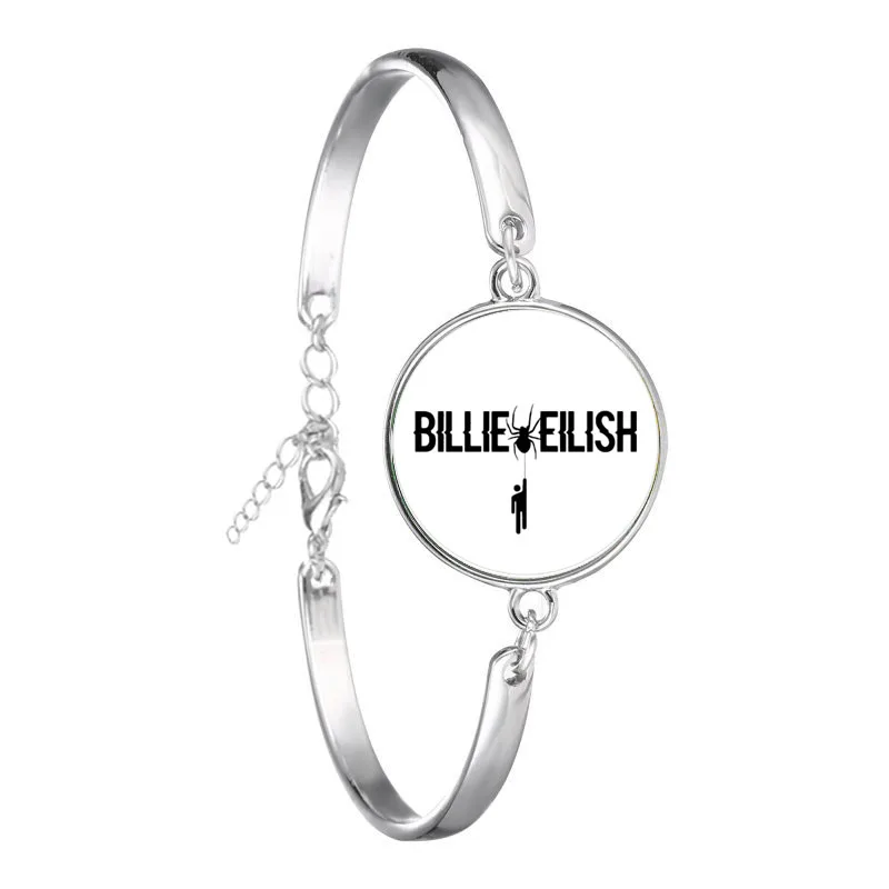 Хип-хоп цепочка со скрипичным ключом браслет Billie Eilish Art Picture 18 мм бижутерия со стеклянными кабошонами для женщин девочек музыкальные фанаты подарок - Окраска металла: 29