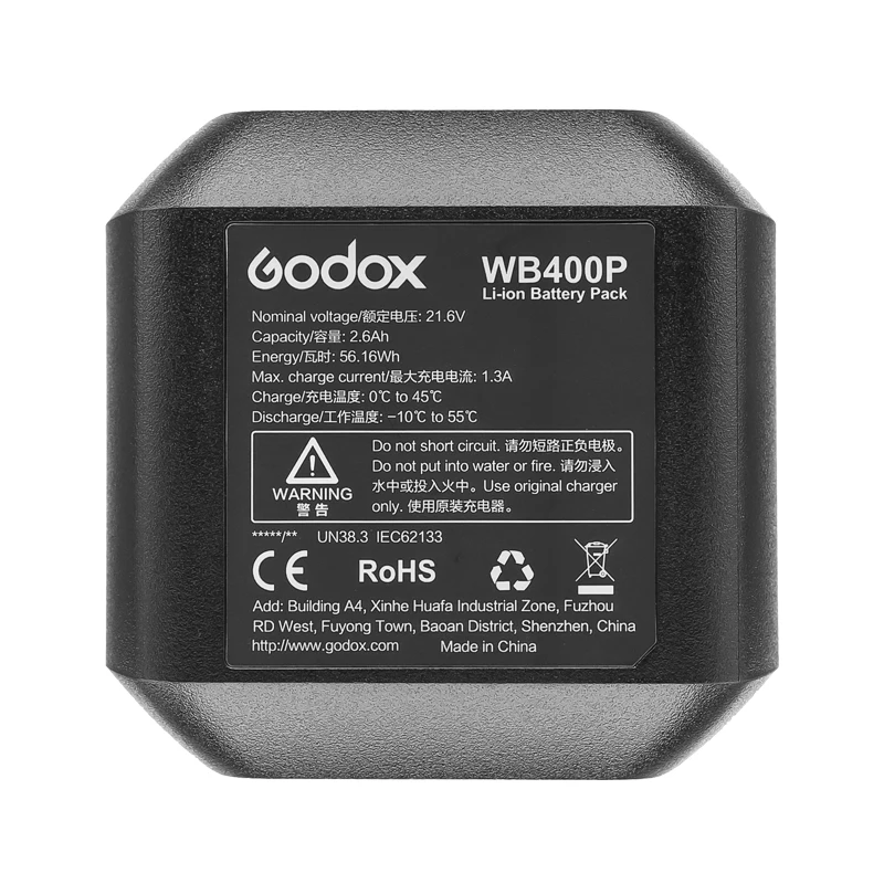 AD400PRO WB400P Li-ion Battery: External Power Backup for AD400PRO Flash Light C