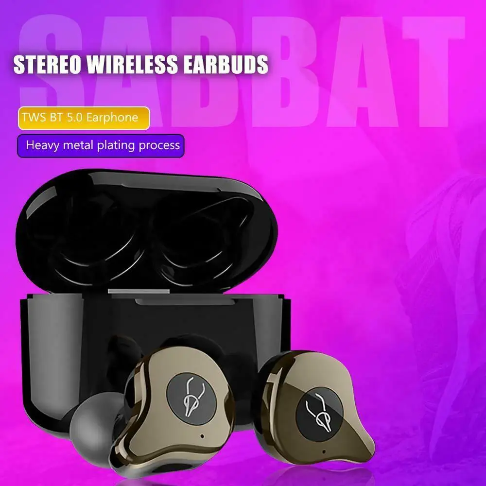 Sabbat E12 Ultra/E12/X12 Pro TWS, беспроводные Bluetooth 5,0 наушники, спортивные Hi-Fi наушники-вкладыши, стерео наушники с шумоподавлением - Цвет: E12 Ultra Coffee