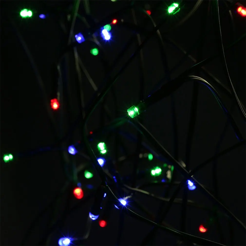 Солнечные сказочные огни 17 м 100LED наружные вечерние украшения для сада, свадьбы, забора, беспроводное питание от солнечной воды