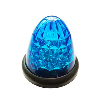 

12/24v DC 4pcs Blue Beehive Side Marker Lights Grommet 16-LED Cab Sleeper Light Trailer Car Replacement Accessories