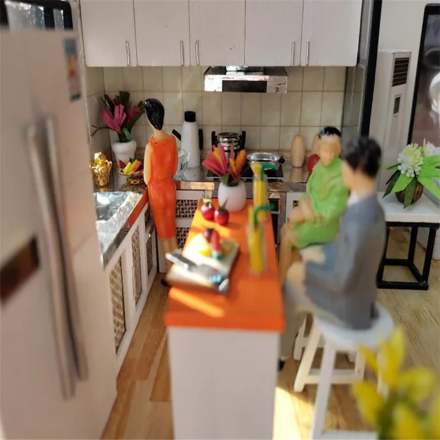 New Hot Sale N Scale Mini Abs Figure Dolls Architectural Sand Table Material Model Background Diorama Character Posture 6