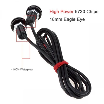 

Backup Car 110-120LM Reverse Auto Fashion Stylish Dustproof DIY Stop Parking 9W Day Time 18mm DC 12V