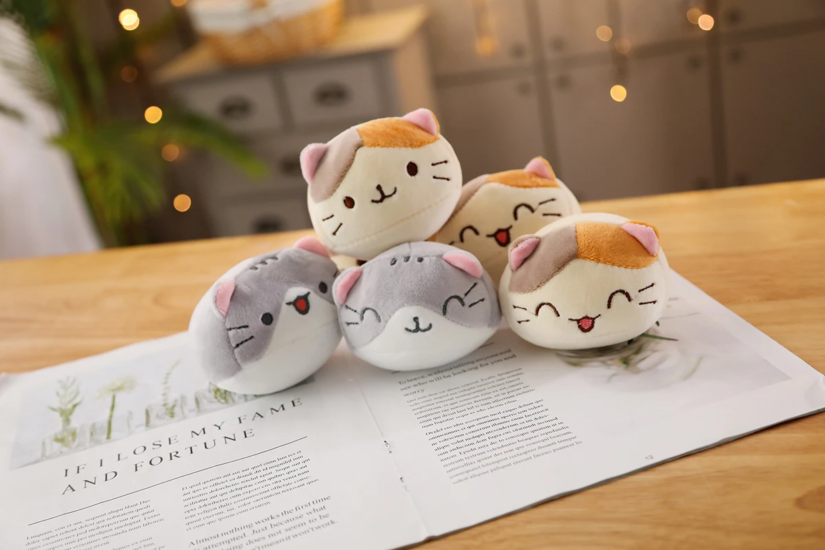 A Plushie Bag Pudding Toys Mini Animals Doll Sakura Bunny Hamster Penguin Bear Chick Strawberry Dog Cat Pig Plushie Pillow Gift