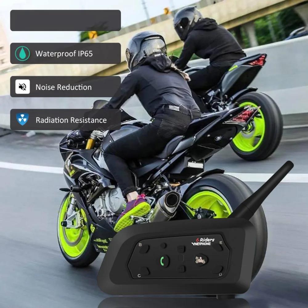 Мотоциклетный шлем рация 1200 м дуплексная рация V6Pro 1200 м для Мотоциклетный шлем мото домофон гарнитура