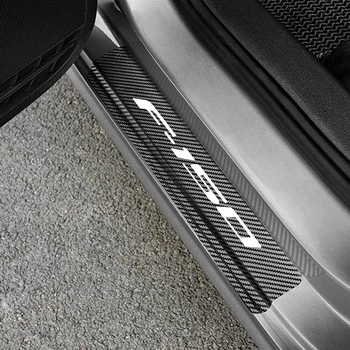 

Car Door Sill Protector Sticker Decal For Ford F-150 F150 Carbon Fiber Bumper Trunk Load Edge Protective Stickers