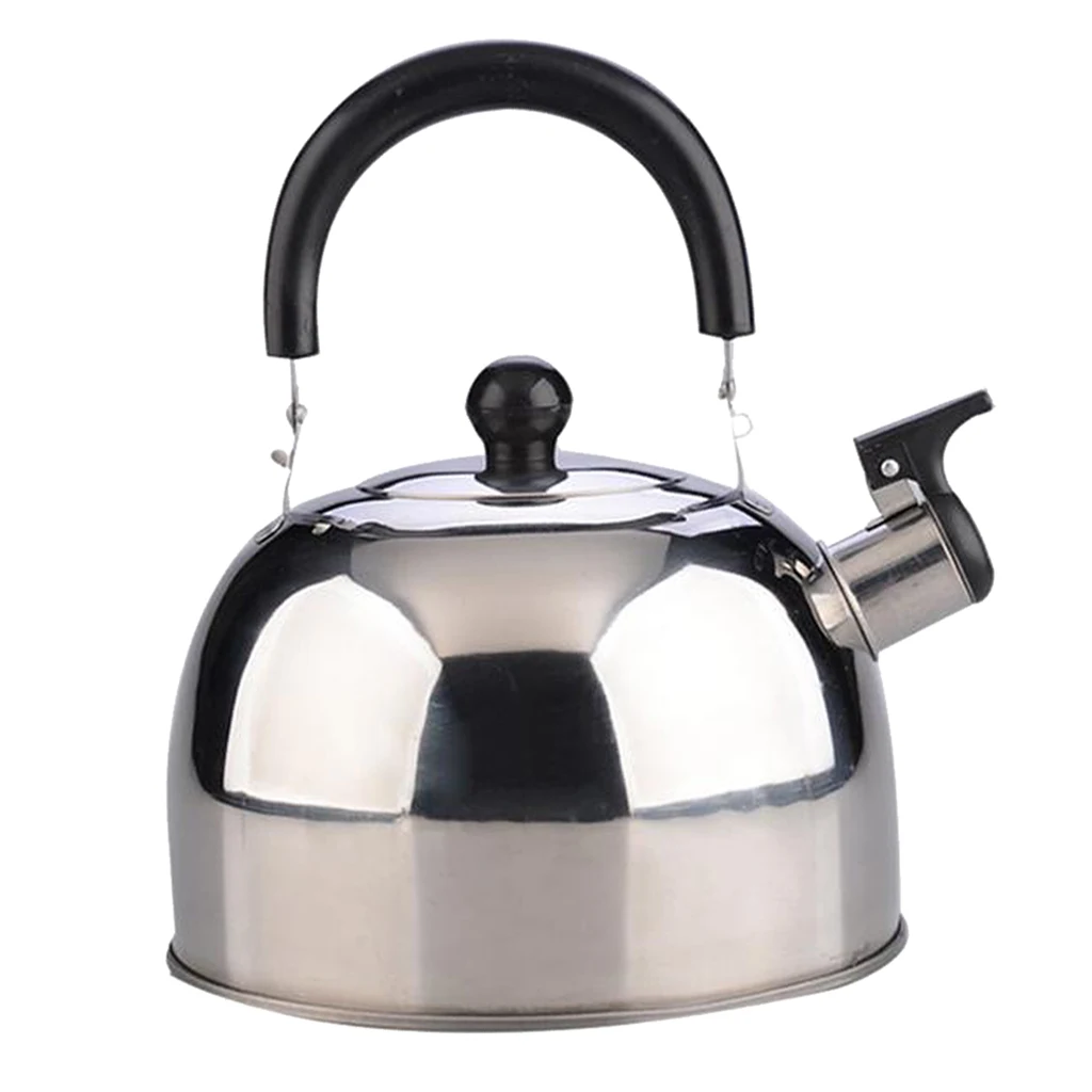 3L Stainless Steel Whistling Kettle Teapot Electric Stove Gas Hobs Camping
