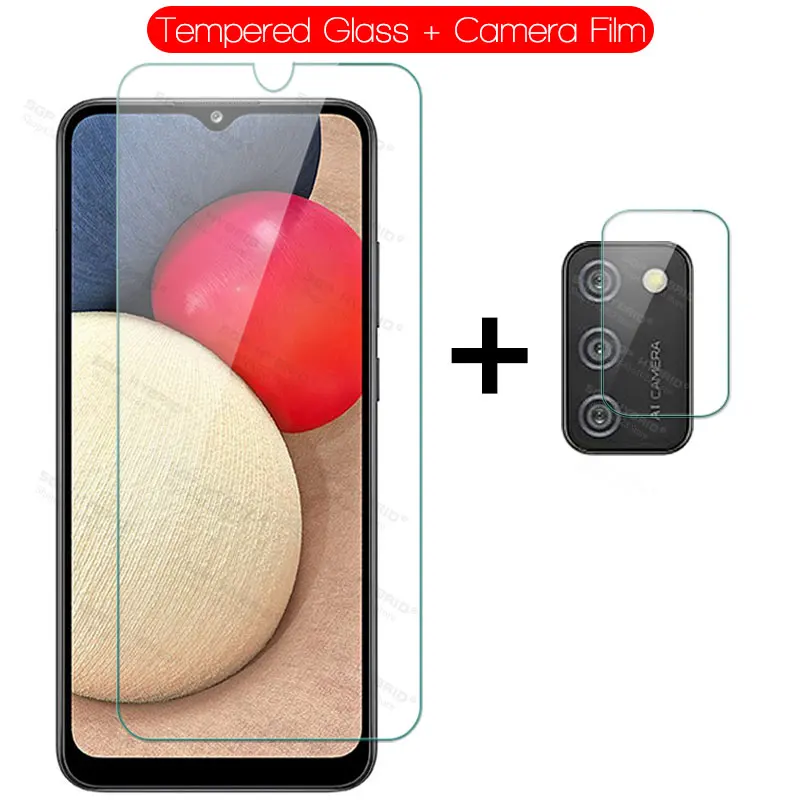 waterproof cell phone pouch 2in1 For Samsung Galaxy A02s Camera Lens Screen Protective Film For SamsungA02s GalaxyA02s SM-A025F/DS Tempered Glass Shield cell phone lanyard pouch Cases & Covers