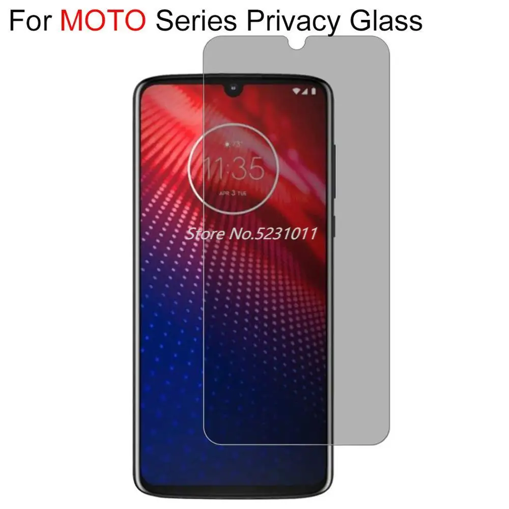 Anti Spy Tempered Glass For Motorola Moto G7 P30 Play PLUS Z4 Privacy Screen Protector One Note Power | Мобильные телефоны и