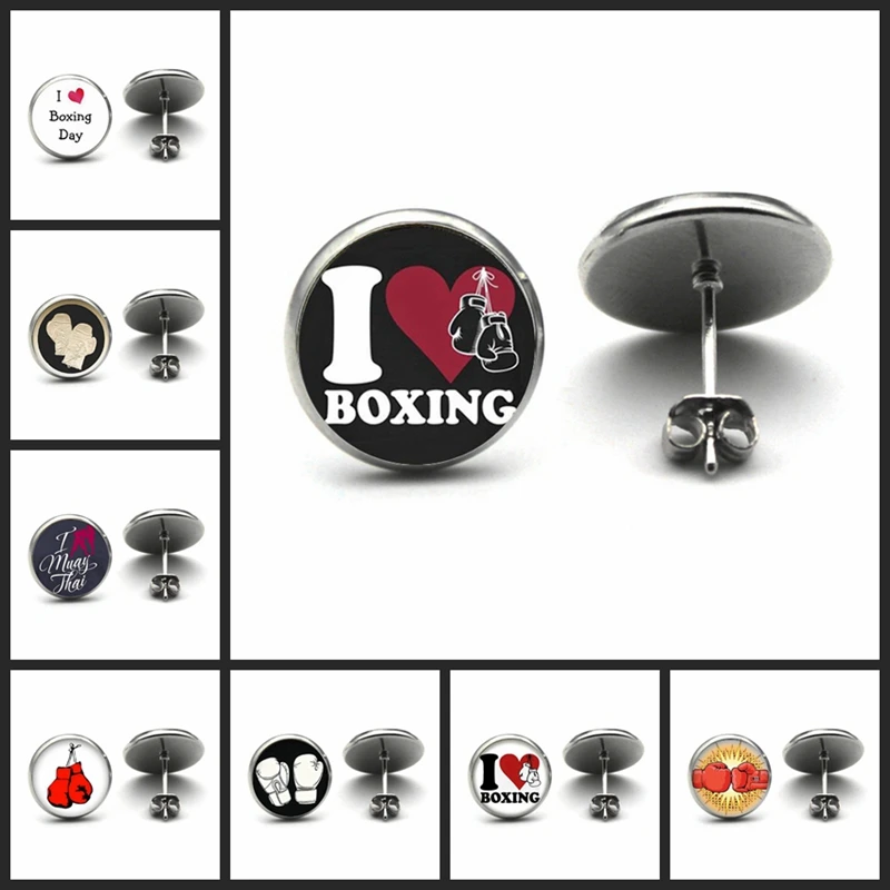 UniqueEssentialStudsEarringOccupationBoxingGlovesEarringGloves