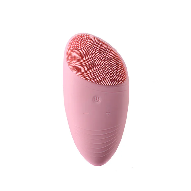 Силиконовый Очищающий Инструмент водонепроницаемый прибор для очистки лица нагревательный очиститель для лица Электрический Очиститель для лица - Цвет: pink
