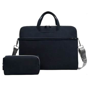 

JIQUANMEI Casual Fashion Lightweight Shockproof Single Shoulder Shockproof Haze Blue Ladies Laptop Bag with Power Bag