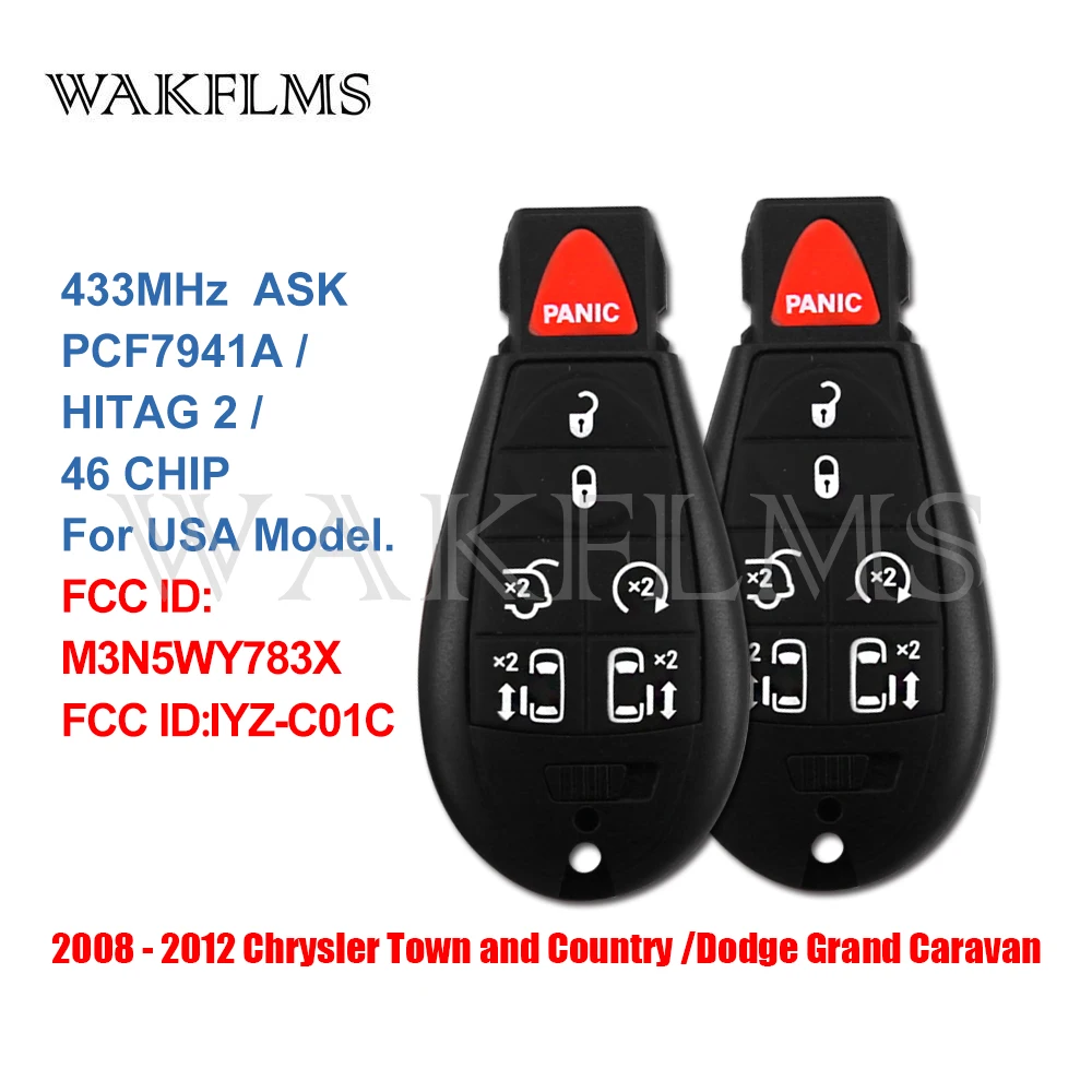 Ключ для Chrysler Town &amp Country Dodge Grand Caravan 2008 2009 2010 2011 2012 2013 2014 2016 2017 2018 | Автомобили и