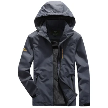 

Hiking Jacket Mens Waterproof Autumn Hooded Mens Jackets and Coats Cortaviento Hombre Man Jacket Spring 2019 Solid Loose HH30JK