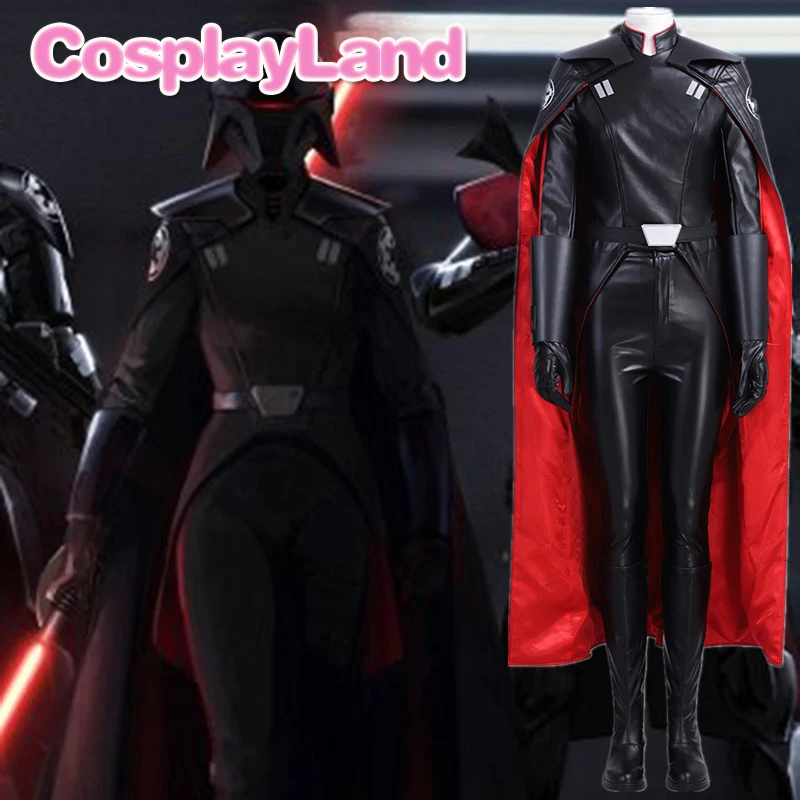 

Star Wars Jedi Fallen The Second Sister Cosplay Costume Carnival Halloween Adult Women Officer Outfit The last Jedi Suit Cloak