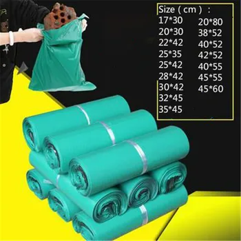 

50pcs/Lots Green Courier Bags Frosted Orange Self-Seal Adhesive Storage Bag Matte New PE Envelope Mailer Postal Waterproof Bag