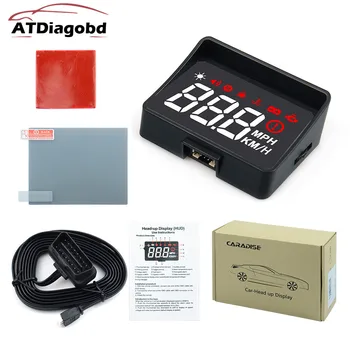 Nuovo A100S Car HUD Head Up Display OBD2 EUOBD Avvertimento di velocità eccessiva Allarme elettronico automatico di tensione Meglio di A100 HUD