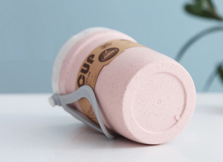 300ml Healthy Material Wheat Straw Sealed Soup Cup With Lid Water Brea_A6_7