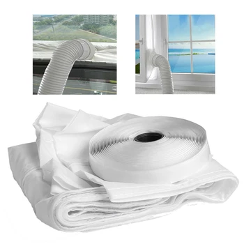 

4M Ventilation Home Exhaust Zip No Drilling Window Seal Kit For Portable Air Conditioning Soft Universal Easy Install Hose Vent