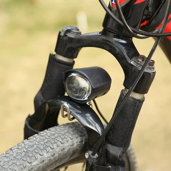 E-bike Light faro 85 Lux ingresso DC 12V 36V 48V 60V lampada Ebike installa manubrio LED bicicletta elettrica luce con clacson
