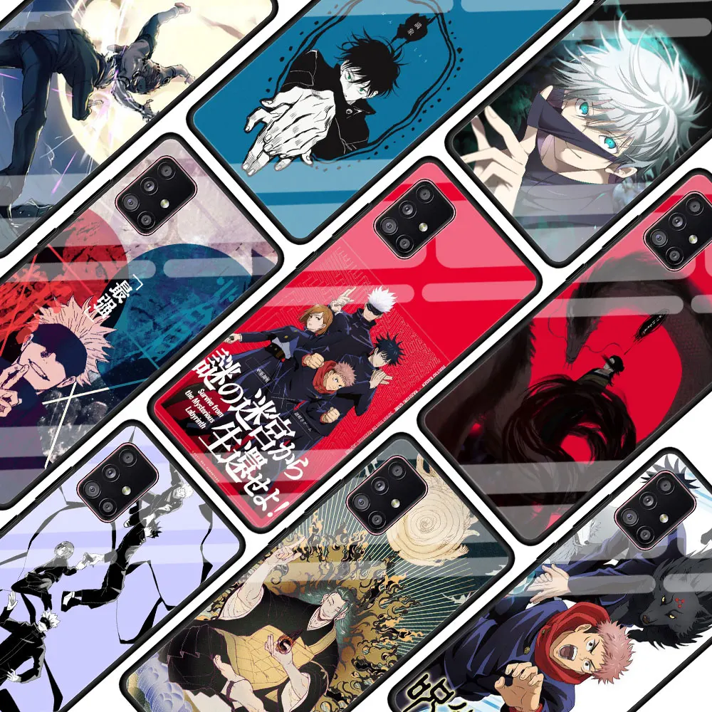 ujutsu Kaisen Phone Case For Samsung A51 A50 A71 A52 A70 A21s A72 A31 A30 A10 A40 A91 A41 A11 Tempered Glass Cover | Мобильные