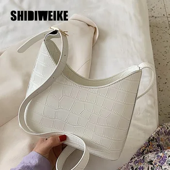 

Vintage leather Stone Pattern Crossbody Bags For Women 2020 New Shoulder Bag Fashion Handbags and Purses Zipper Bags 1X119