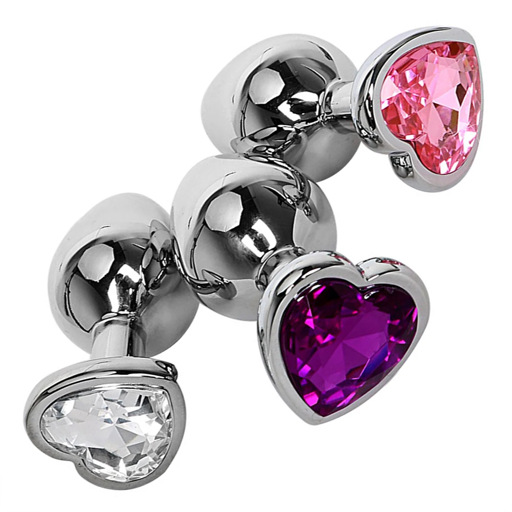 Plug anale in cristallo a forma di cuore giocattolo erotico_voghion.com