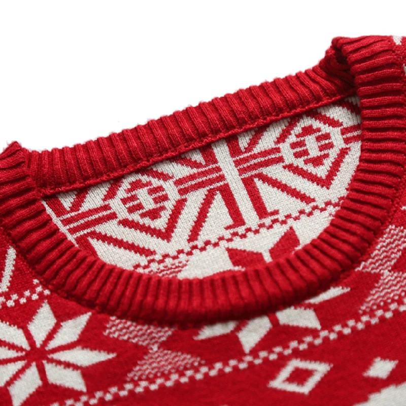 Мужские свитера и пуловеры с длинным рукавом и круглым вырезом, вязаный свитер в рождественском стиле, зимние пуловеры с рисунком оленя