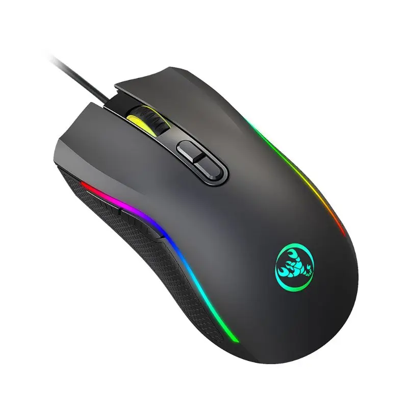 A869, 7 кнопок, 7 цветов, светодиодный, оптическая, USB, проводная, механическая, игровая мышь для геймера, офиса, ПК, ноутбука, компьютера, аксессуары