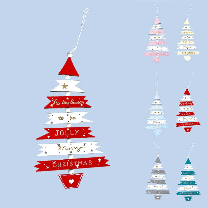 1 шт. рождественские украшения деревянные украшения для рождественской елки подвесной кулон реквизит гаджет красный/светильник синий/розовый/голубой/серый/деревянный орнамент