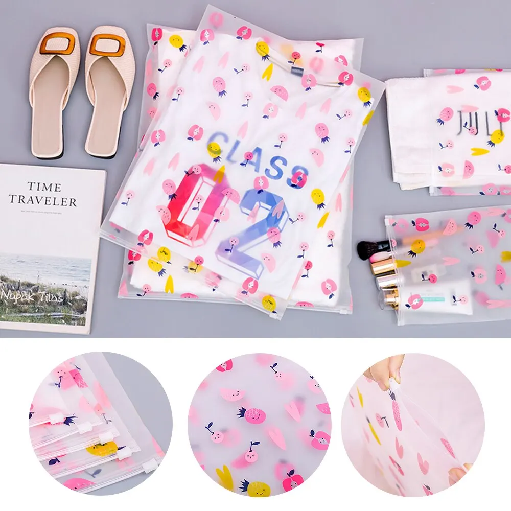 

Cute Fruit Travel Storage Clothes Shoes Packaging Bag Luggage Transparent Clear Toiletry Bags Pouch Cosmetic Bags Beauty Case
